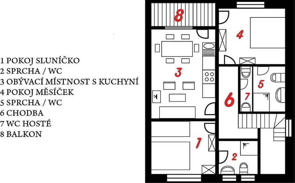 Apartment U Anděla Dlouhá Ves Pokoj fotografie